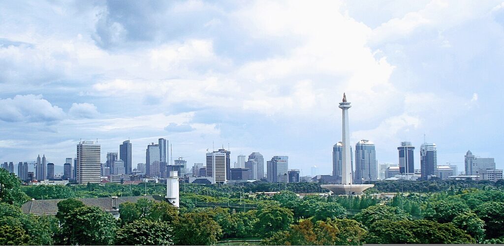 National Monument and central Jakarta