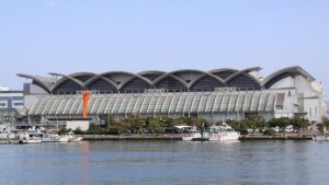 Marine Messe Fukuoka Hall A: exterior view (2024)