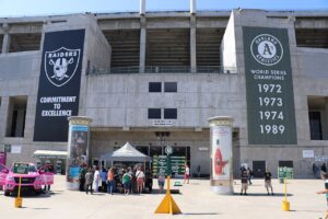 Oakland-Alameda County Coliseum: exterior view (2017)