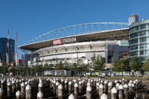 Marvel Stadium: exterior view (2023)