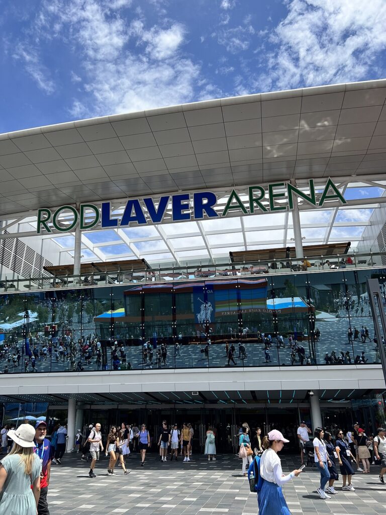 Rod Laver Arena: exterior view (2023)