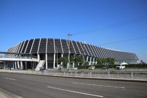 Port Messe Nagoya Hall 1: exterior view (2024)