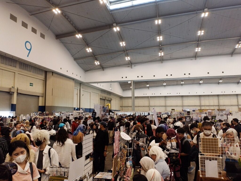 An exhibition inside ICE BSD City; concert layouts differ