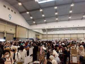 An exhibition inside ICE BSD City; concert layouts differ