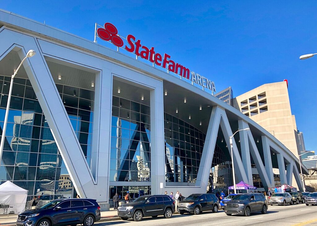 State Farm Arena: exterior view (2019)