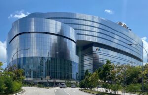 Mediacorp campus exterior; the theatre is housed in this complex